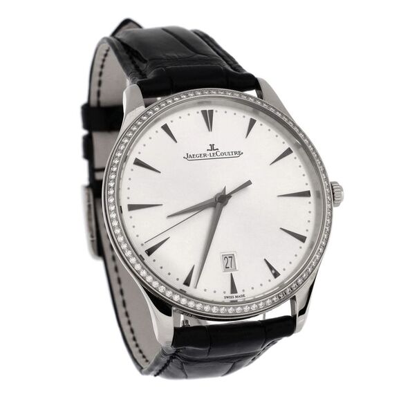 Jaeger-LeCoultre Master Ultra Thin Date Automatic Watch White Gold and Alligator - Picture 3 of 6